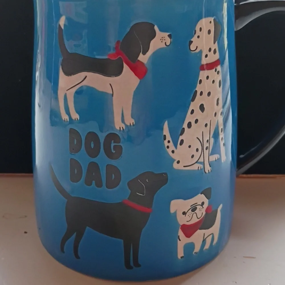 Charming Blue Dog Dad Mug